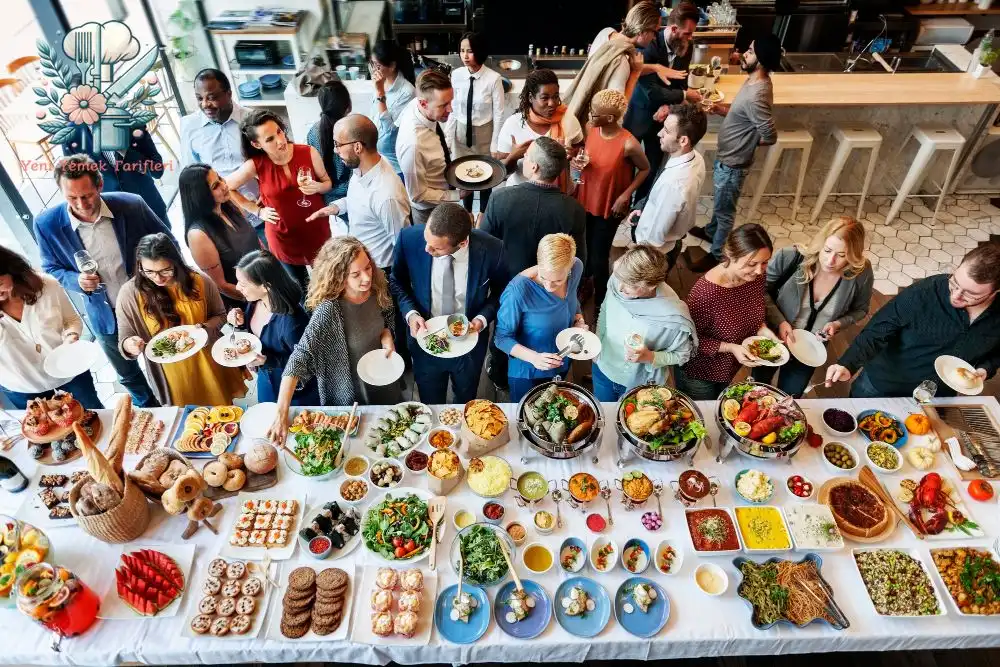 YYT Soğuk Büfe Düzeni ve Servis 2 Uzun Masa